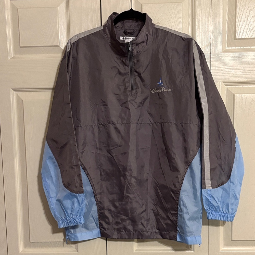 Disney Unisex oversized Gray Light Blue Windbreaker XS/S foldable for easy carry